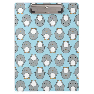 Baby Blue Pinguin Pattern Klemmbrett