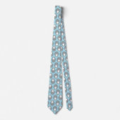 Baby Blue Pinguin Pattern Krawatte (Vorderseite)