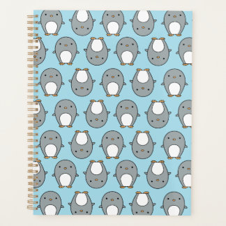 Baby Blue Pinguin Pattern Planer