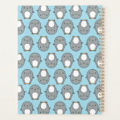 Baby Blue Pinguin Pattern Planer (Rückseite)