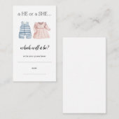 Baby Blue Pink, die sie schreiben Ratschlag Geschl Begleitkarte (Vorne/Hinten)