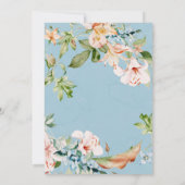 Baby Blue Pink Lily Bridesmaids Luncheon Invites (Rückseite)