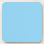 Baby Blue Plastic Getränkeuntersetzer (Vorderseite)