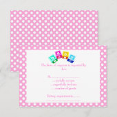 Baby Blue Polak Punktblöcke RSVP Karte (Vorne/Hinten)