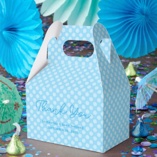 Baby Blue Polka Dot Baby Dusche Vielen Dank Geschenkschachtel