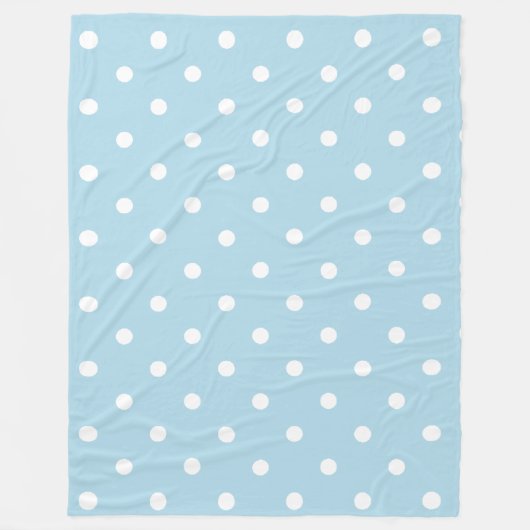Baby Blue Polka Dots Fleecedecke (Vorderseite)