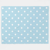 Baby Blue Polka Dots Fleecedecke (Vorderseite (Horizontal))