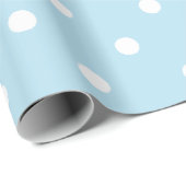 Baby Blue Polka Dots Geschenkpapier (Rolleneckpunkt)