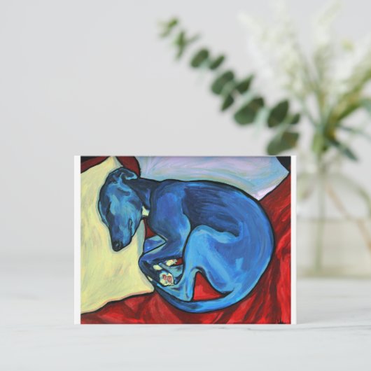 'Baby Blue' Postkarte (Stehend Vorderseite)