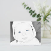 Baby Blue Postkarte (Stehend Vorderseite)