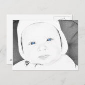 Baby Blue Postkarte (Vorne/Hinten)