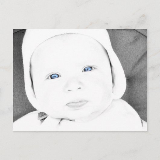 Baby Blue Postkarte (Vorderseite)
