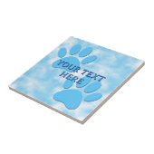 Baby Blue Puppy Paw druckt benutzerdefinierten Tex Fliese (Seite)