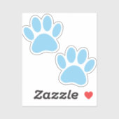 Baby Blue Puppy Paw Prints Aufkleber (Blatt)