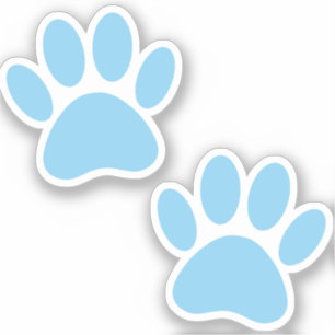 Baby Blue Puppy Paw Prints Aufkleber