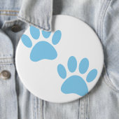 Baby Blue Puppy Paw Prints Button (Beispiel)