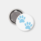 Baby Blue Puppy Paw Prints Magnet (Vorderseite/Rückseite)