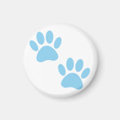 Baby Blue Puppy Paw Prints Magnet (Vorne)