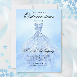 Baby Blue Quinceanera Einladung