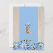Baby Blue Quinceanera Elegante Rose Western Charra Einladung (Rückseite)