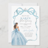 Baby Blue Quinceanera Invitation Einladung (Vorderseite)