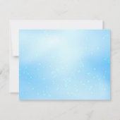 Baby Blue Quinceanera RSVP Karte (Rückseite)
