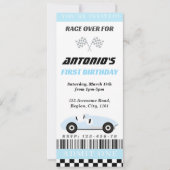 Baby Blue Race Einladung (Vorderseite)