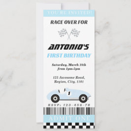 Baby Blue Race Einladung