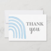 Baby Blue Rainbow Vielen Dank Note Card Mitteilungskarte (Vorderseite)