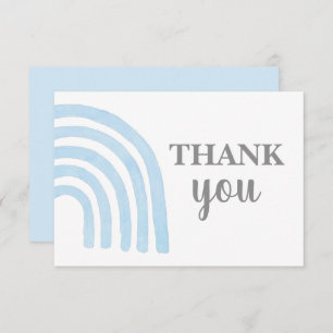 Baby Blue Rainbow Vielen Dank Note Card Mitteilungskarte