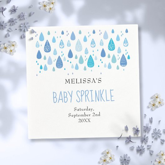 Baby Blue Raindrops Baby Boy Sprinkle Dusche Serviette