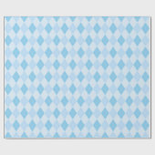 Baby Blue Raute Baby Dusche Geschenkpapier (Flach)