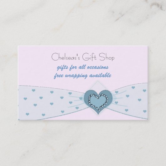 Baby Blue Ribbon Boutique Visitenkarte (Vorderseite)