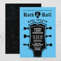 Baby Blue Rock and Roll Gitarre Baby Shower