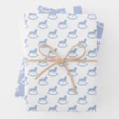 Baby Blue Rocking Horse Geschenkpapier Set (Beispiel)