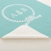 Baby Blue Rope and Anchor Mit Monogramm Sherpadecke (3/4)