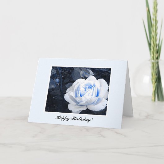 Baby Blue Rose Karte (Vorderseite)