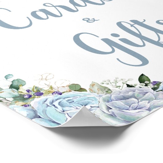 Baby Blue Rose Princess Carriage Cards and Gifts Poster (Ecke)