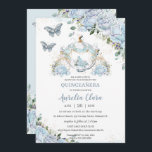 Baby Blue Rose Princess Cinderella Quinceañera Einladung<br><div class="desc">Personalisieren Sie diese Vintage Blumenprinzessin cinderella Quinceañera / Sweet 16 Einladung mit Ihrer eigenen Formulierung einfach und schnell, einfach drücken Sie die Schaltfläche Anpassen, um den Stil und die Platzierung des Textes weiter zu ordnen und zu formatieren. Dieses elegante Hotel empfängt Sie mit Vintagen, blauen französischen Rose und einem Kürbistrainer...</div>