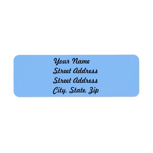 Baby Blue Rücksendeadresse Sticker (Vorne)