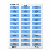 Baby Blue Rücksendeadresse Sticker (Vorne)