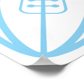 Baby Blue Rugby Poster (Ecke)