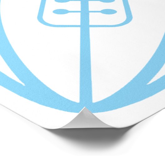 Baby Blue Rugby Poster (Ecke)