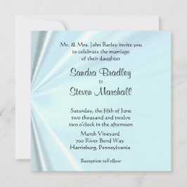 Baby Blue Satin Hochzeitseinladungen Einladung