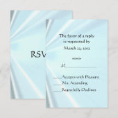 Baby Blue Satin UAWG RSVP Karte (Vorne/Hinten)