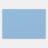Baby Blue schlichte Vollfarbe Geschenkpapier Set (Vorderseite 3)