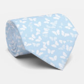 Baby Blue Schmetterlinge Krawatte (Gerollt)