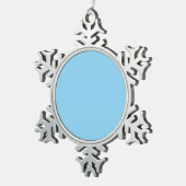 Baby Blue Schneeflocken Zinn-Ornament (Rechts)
