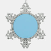 Baby Blue Schneeflocken Zinn-Ornament (Vorderseite)