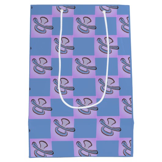 Baby Blue Schnuller Teether Mittlere Geschenktüte (Rückseite)